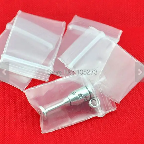 100 шт. прозрачные пластиковые пакеты с застежкой "ziplock" 18X25MM - более толстые и прочные - новейший модный аксессуар для создания украшений.