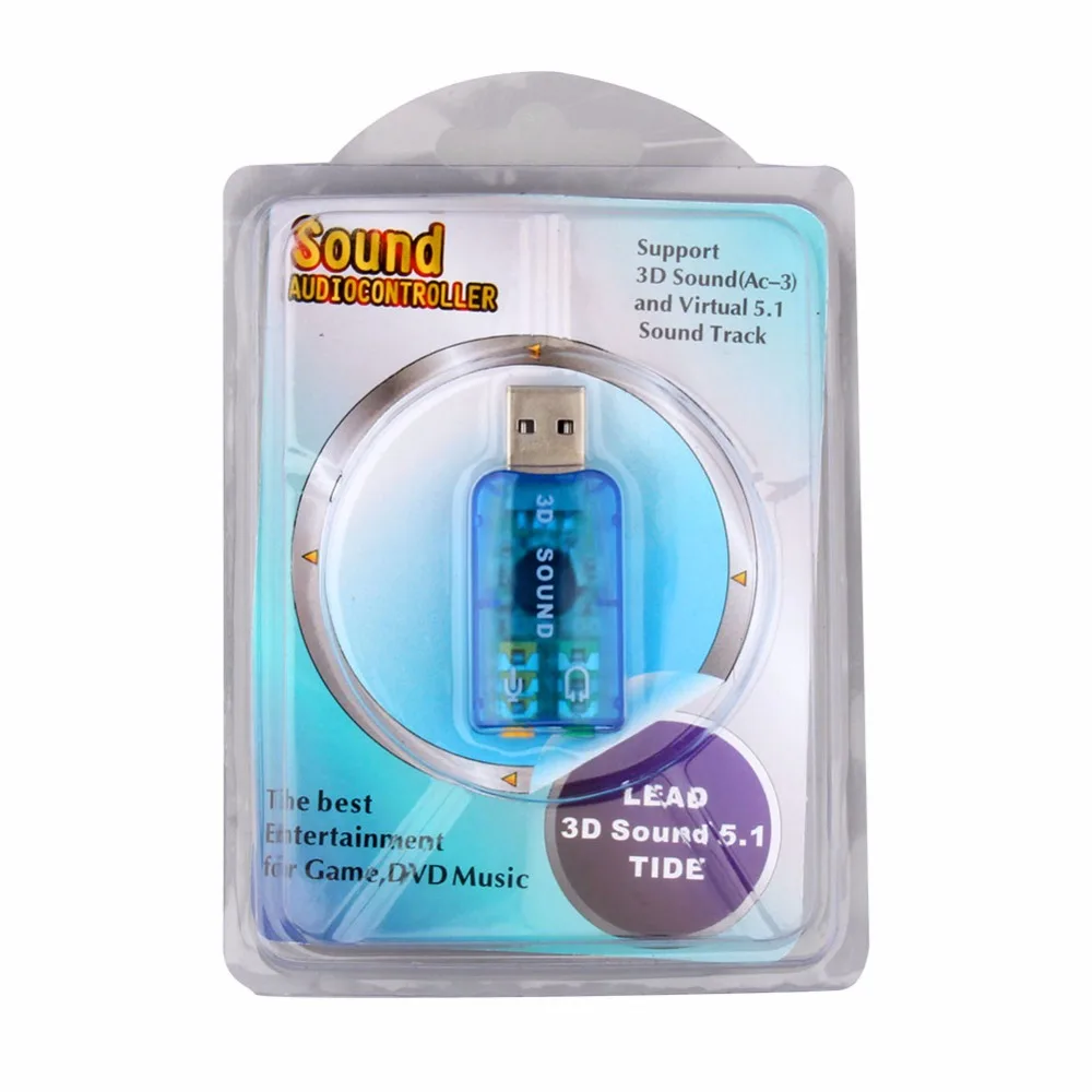 USB звуковая карта аудио 5 1 Внешняя адаптер микрофон динамик интерфейс для