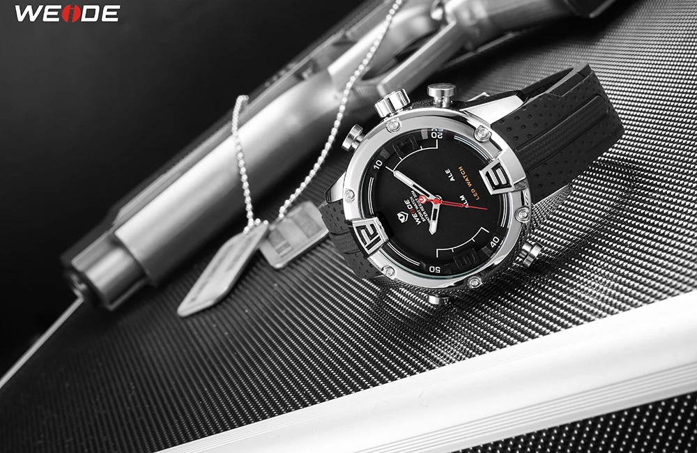 WEIDE мужские спортивные роскошные повседневные Аналоговый светодиодный дисплей
