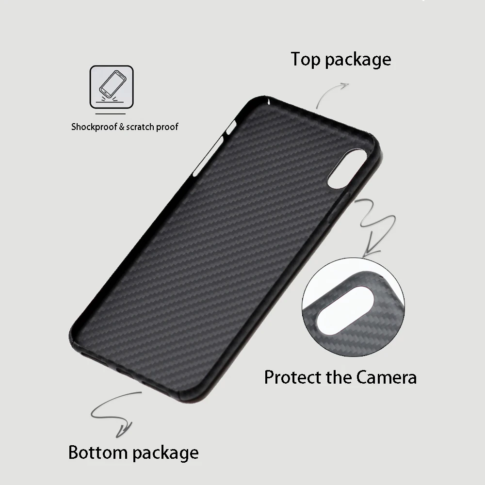 Чехол из настоящего арамидного волокна для защиты камеры для iPhone XR XSMAX, Ультратонкий чехол из углеродного волокна для Apple iPhone XS, чехол