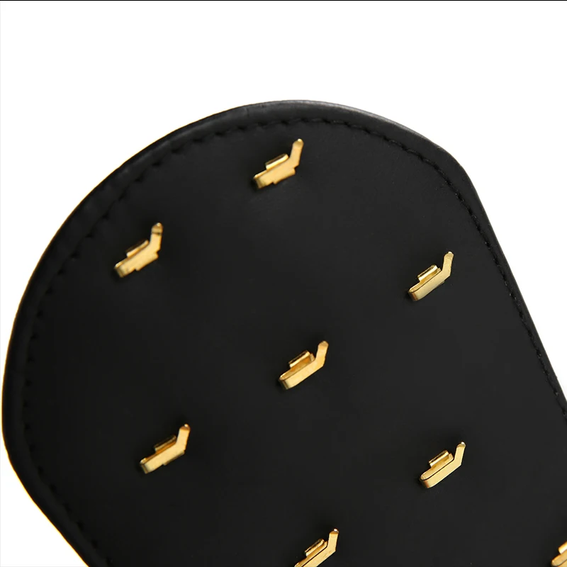 ANFEI ожерелье стенд держатель с белый/черный кожаный Стад Дисплей лоток ювелирных