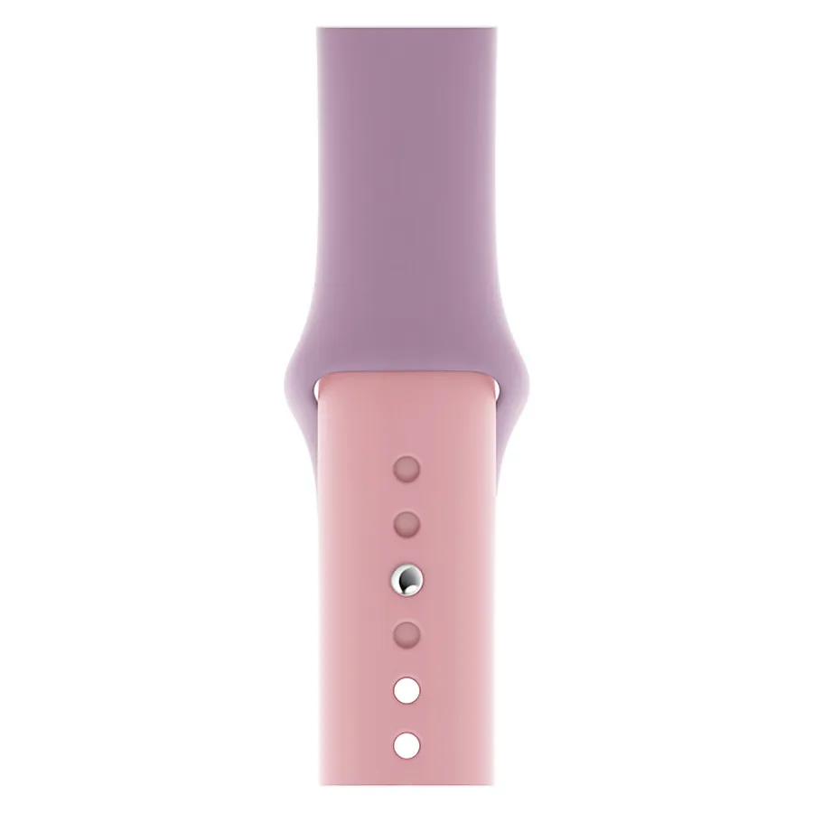 Красочный мягкий силиконовый ремешок для наручных часов Apple Watch Series 5/4/3/2/1 двухцветный браслет для часов 38 40 мм для наручных часов iWatch, версия ремешок 42 44 мм