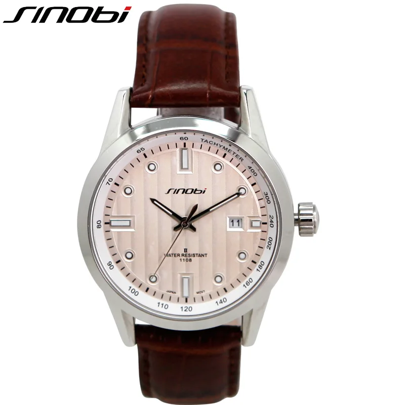 SINOBI выполните Календари Пояса из натуральной кожи ремень Для мужчин Часы