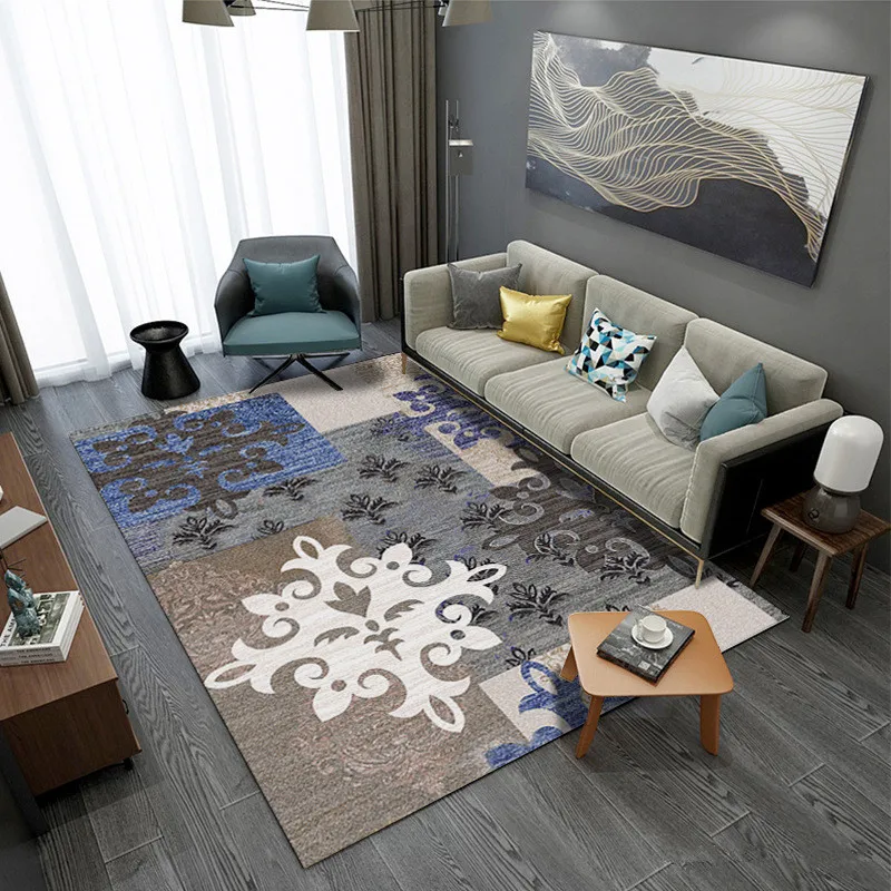 Современные 3D коврики в скандинавском стиле с цветочной зоной домашний кофейный