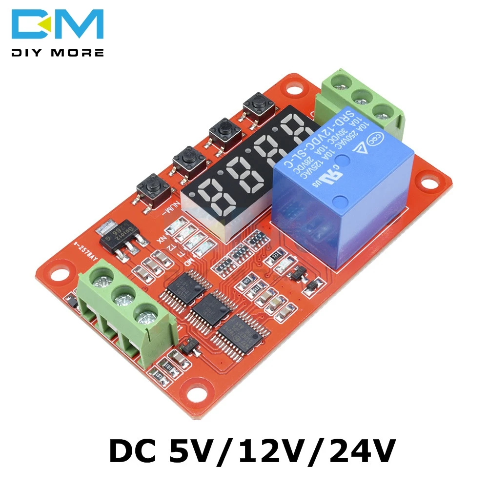 

Многофункциональное самоблокирующееся реле постоянного тока 5 В/12 В/24 В, Цифровое Отображение второго часового пояса, модуль домашней автом...