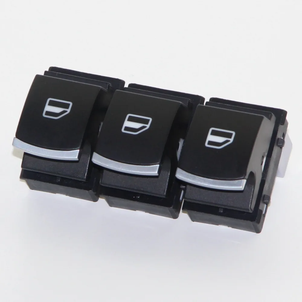 3 шт. OEM хромированный переключатель стеклоподъемника для VW Jetta Golf GTI MK5 MK6 Passat B6 3C