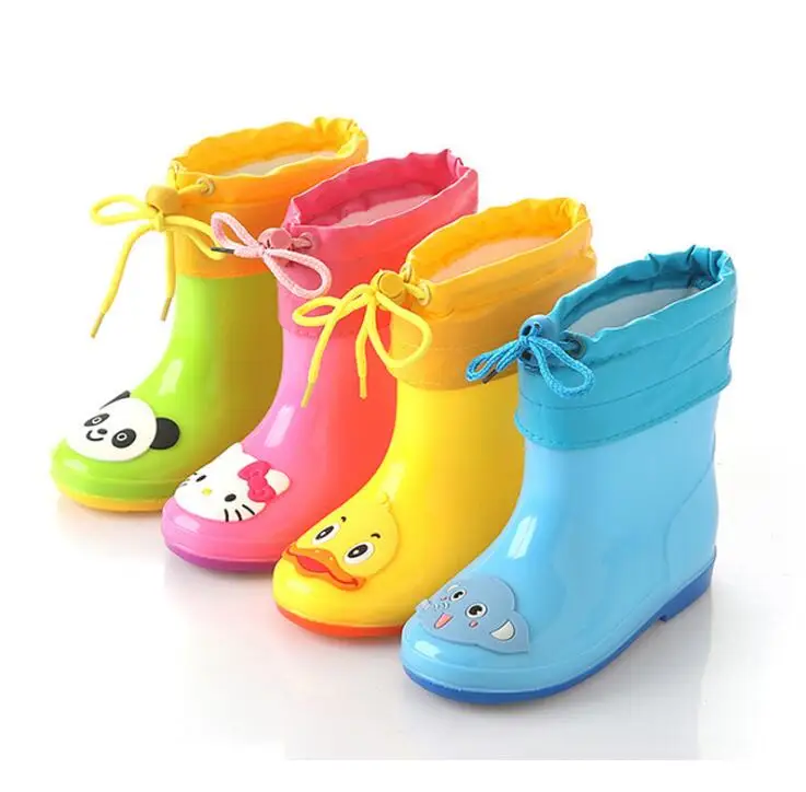 2018 новые весенние резиновые ботинки детские для девочек и мальчиков Детские