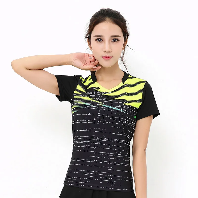 Костюмы для бадминтона одежда летний пот быстросохнущая дышащая тенниса женская