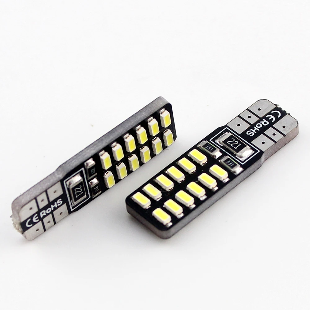 10 шт. T10 W5W 6500K светодиодный Canbus без ошибок 3014 Светодиодный 24 SMD Автомобильный