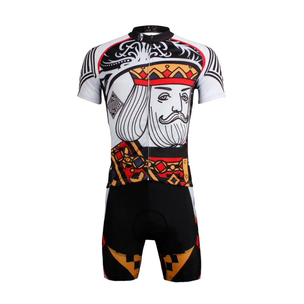 Мужская Трикотажная футболка с коротким рукавом и принтом в виде покера|cycling jersey