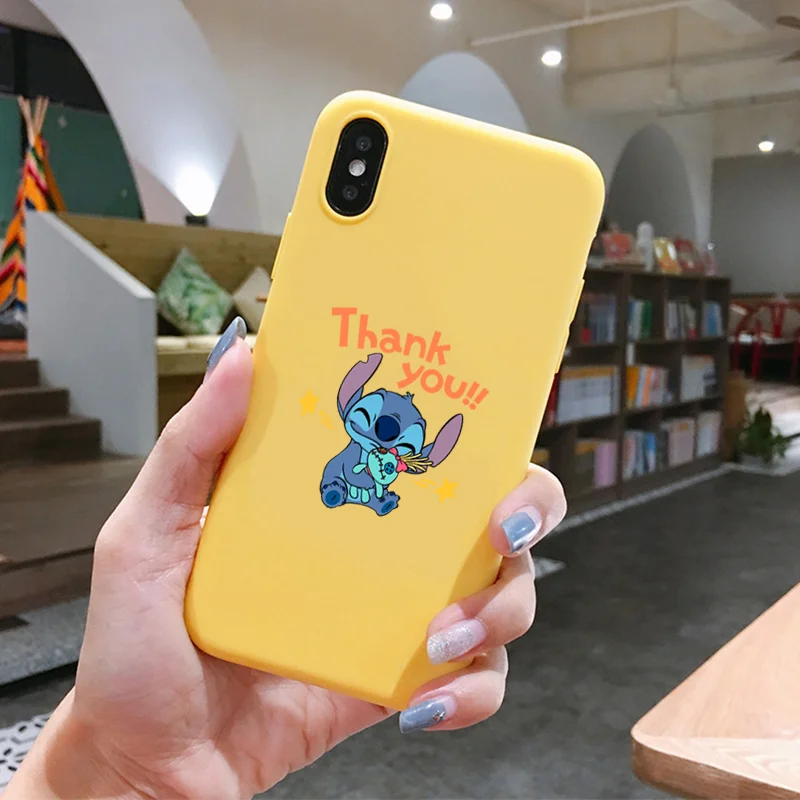 Силиконовый мягкий чехол для телефона Disneys Stitch для Apple IPhone X XR XS MAX 7 8 7 plus 6 6 S Plus 5 5S SE задняя крышка