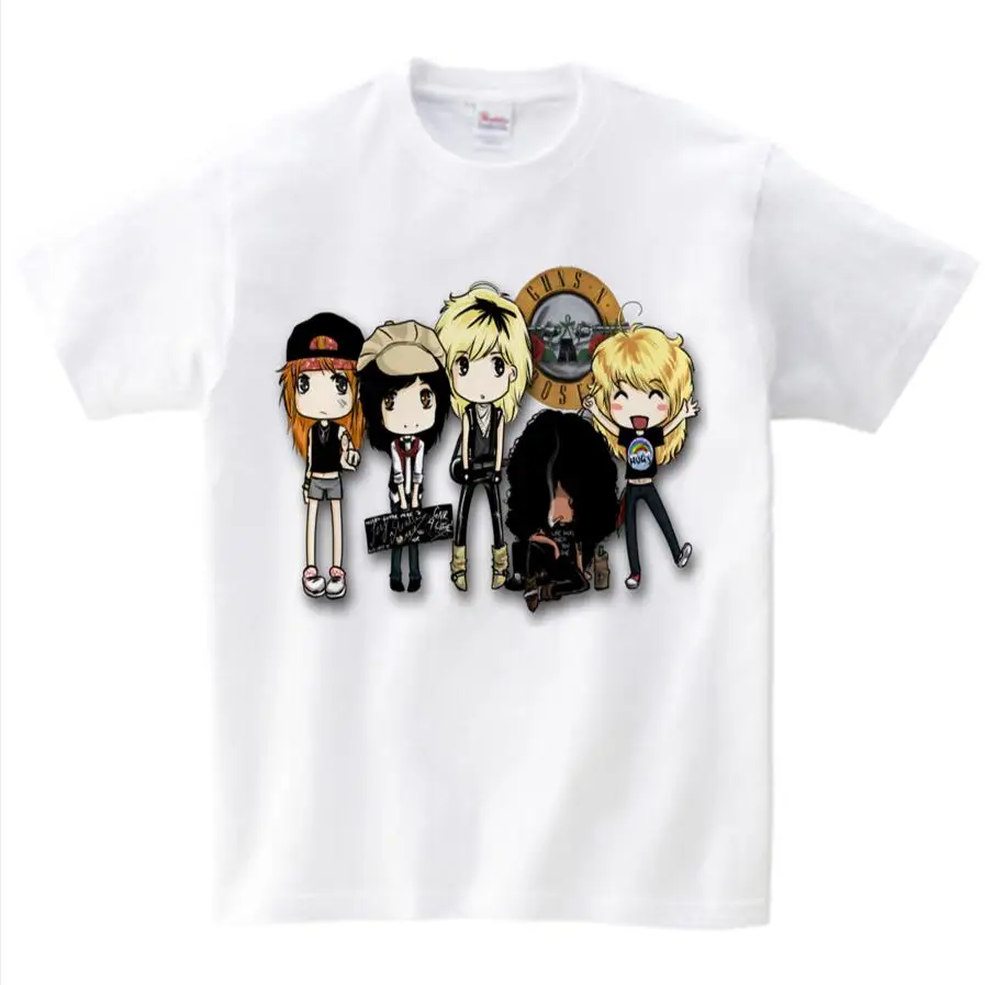 Детская футболка с принтом косая скала и надписью Gun N Roses крутая Повседневная