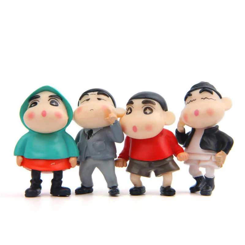 Crayon Shinchan 4 Модные версии милых выражений Аниме фигурки Детские игрушки|Игровые и