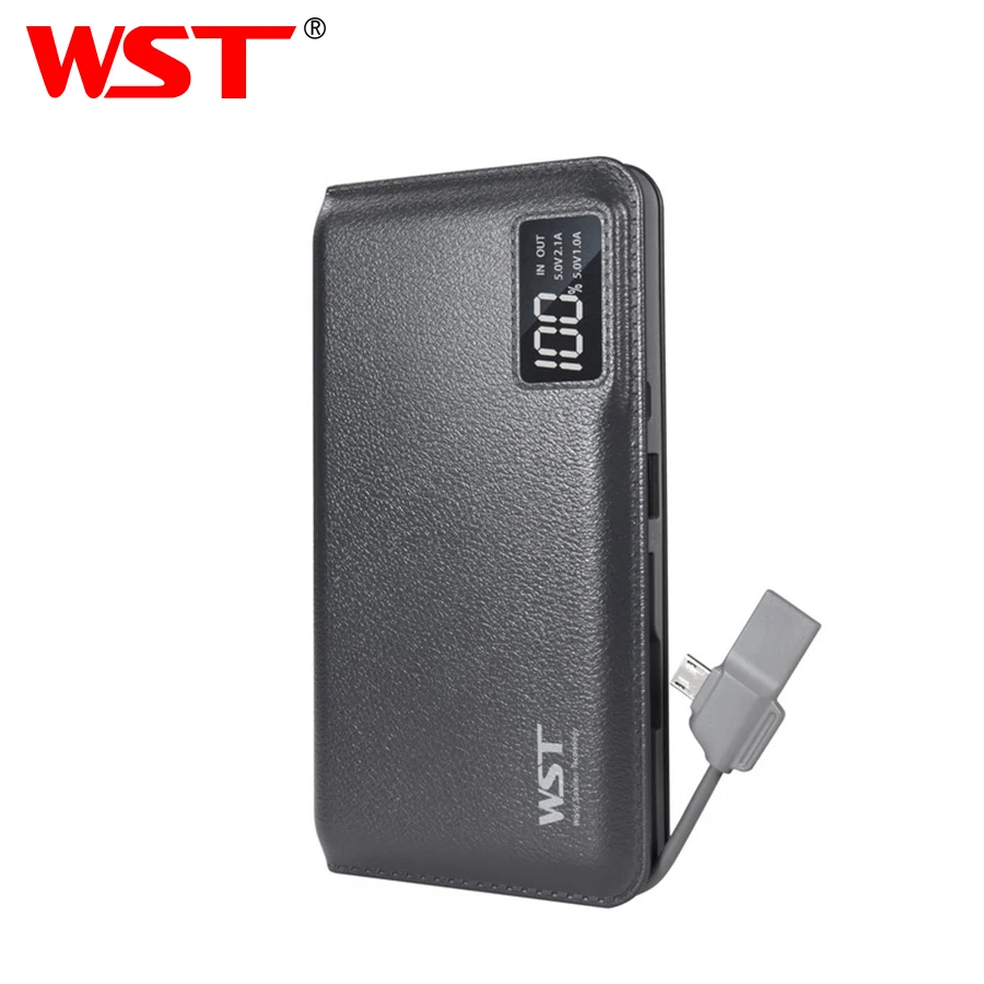 WST 10000mAh Портативный Мобильный Внешний Аккумулятор LED повербанк аккумулятор для