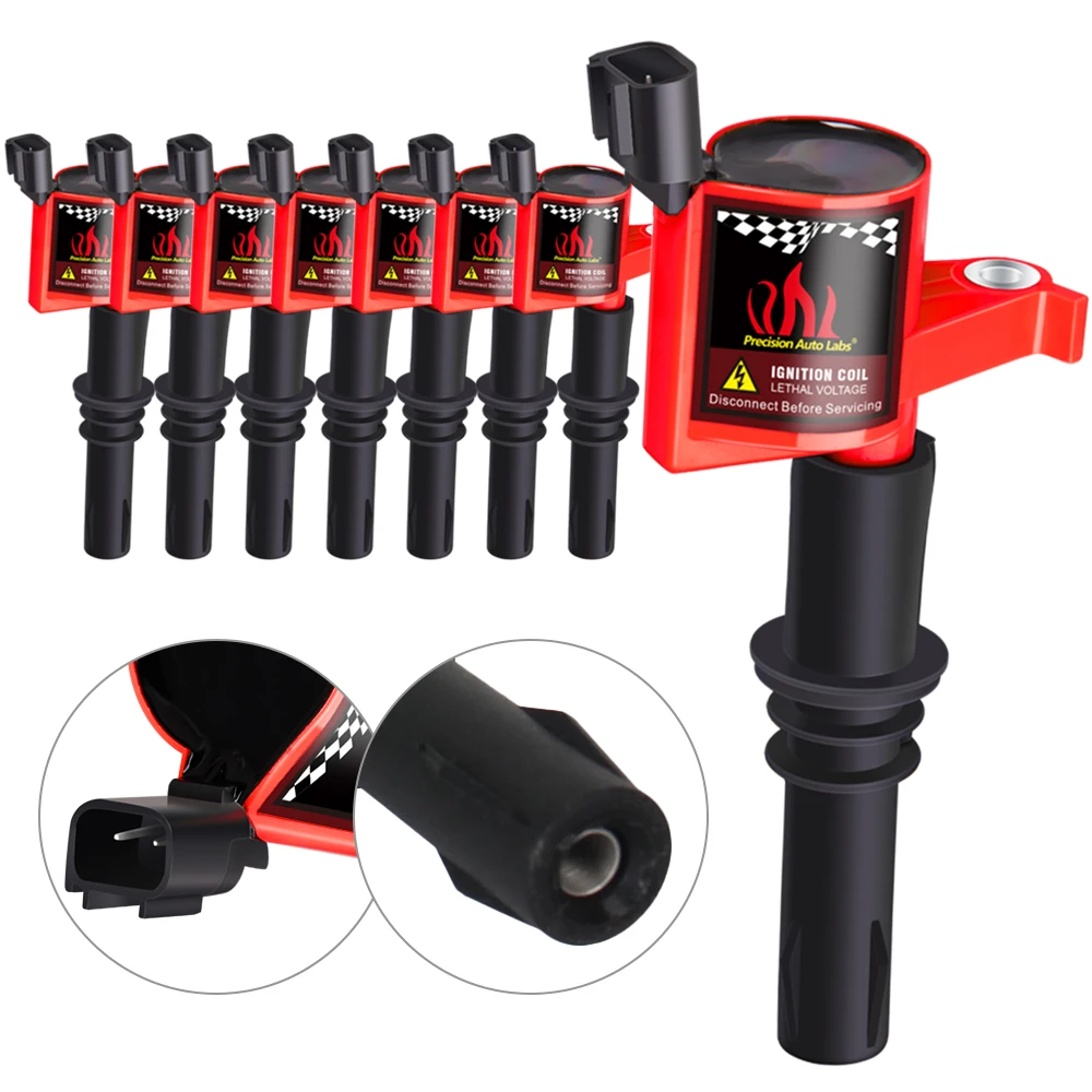 Precision Auto Labs 8 шт. красный катушки зажигания для Ford Lincoln Mercury V8 5.4L 4.6L F150 F250 Новый