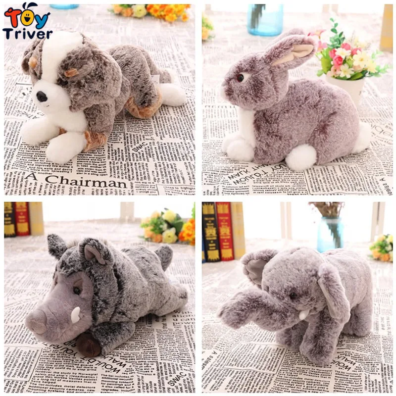 Имитация плюша дикий кабан Sus Scrofa свинья Хаски слон кролик собака игрушка куклы