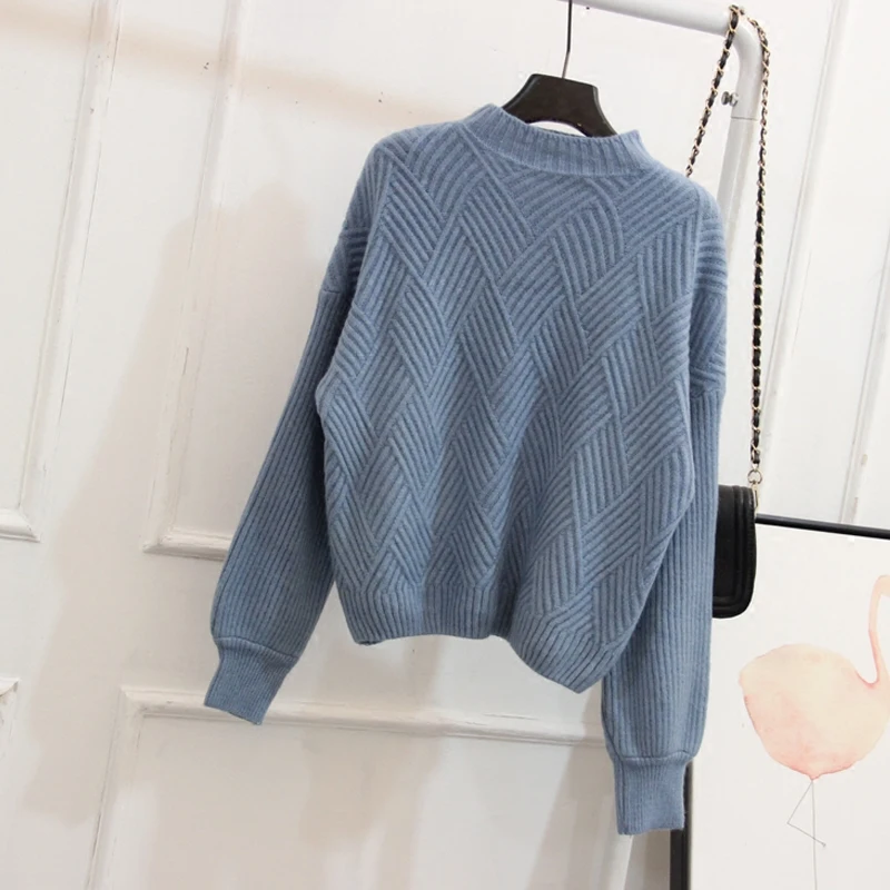 Свитер женский вязаный с рукавами-фонариками | Женская одежда