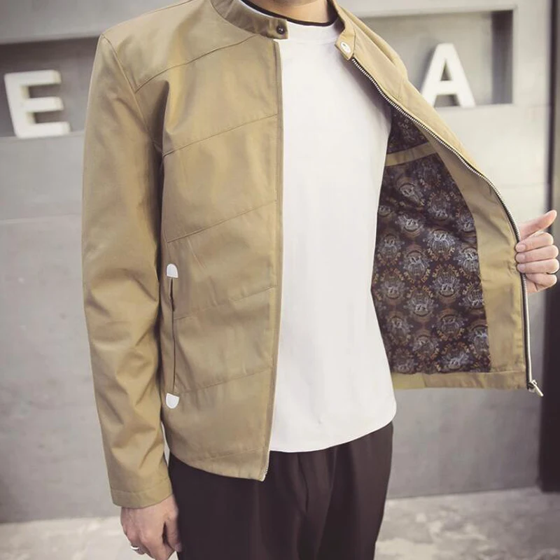 Мужские 2017 камуфляж Мультфильм Паттен молнии осень-зима корейский выращивания