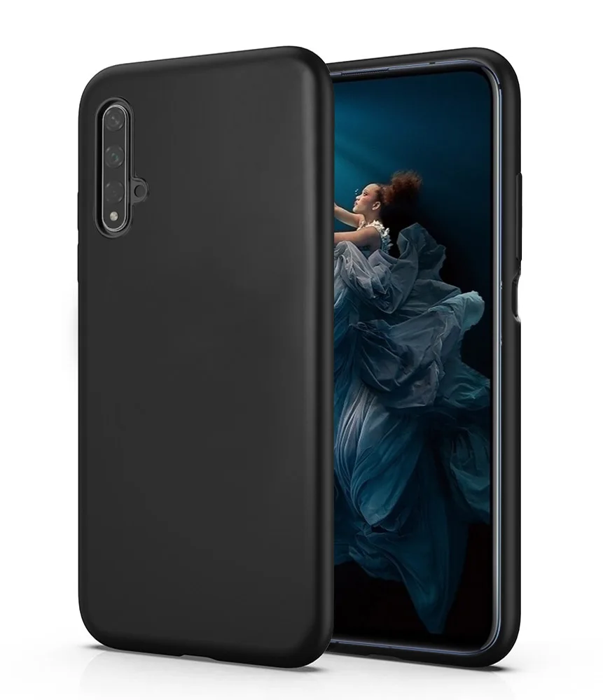 Black Роскошный противоударный чехол-броня для huawei honor 20, чехол для телефона, задняя крышка для huawei honor 20 pro, силиконовый чехол-держатель honor 20 - Цвет: Black