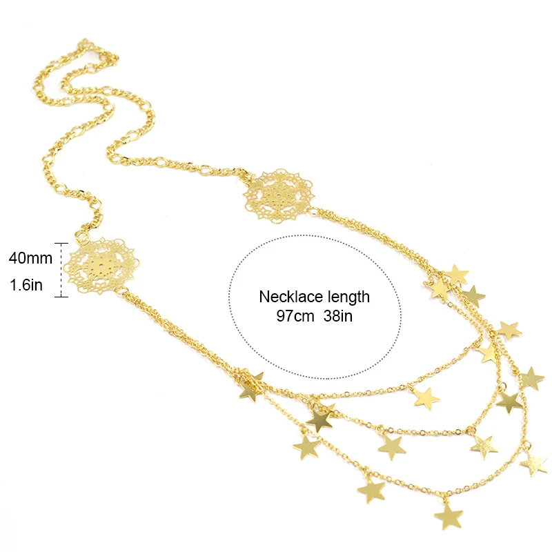 Женское длинное ожерелье Sunny Jewelry модное ювелирное изделие высокого качества со