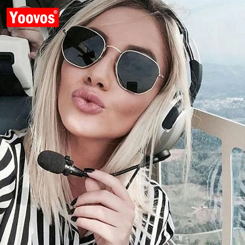 Солнцезащитные очки Yoovos зеркальные для мужчин и женщин брендовые дизайнерские в
