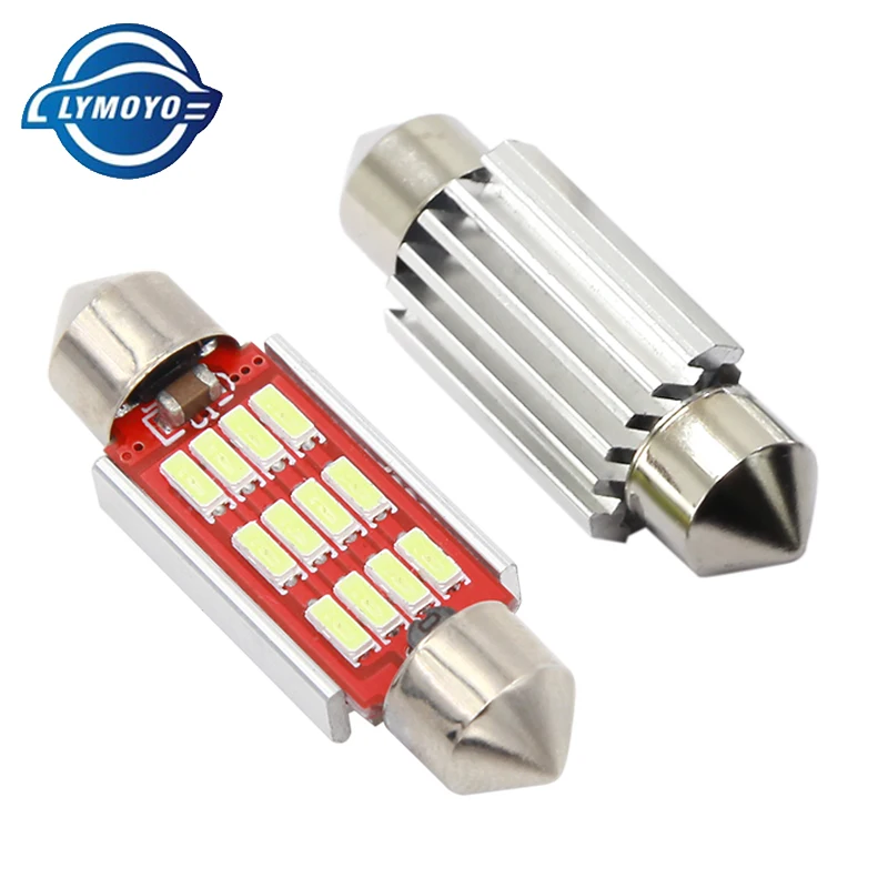 

Авто c5w светодиодный 31/ 36/ 39 мм 42 мм Festoon Dome 12SMD 4014 светодиодный CANBUS купол светильник номерного знака чтения светильник лампы Белый DC12V