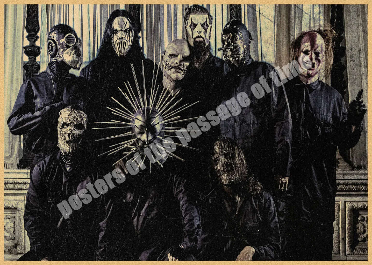 Slipknot тяжелый металл плакат/рок-группа/крафт-бумага/Бар плакат/наклейки на стены/Ретро плакат/декоративная живопись/30*20 см