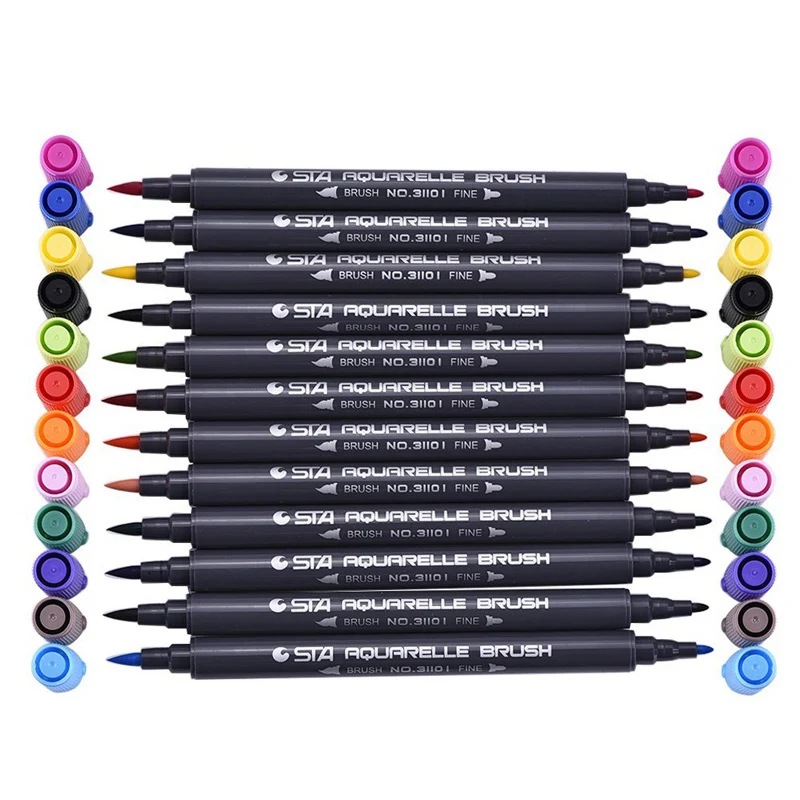 

Sta Aquarelle Brush Markers Pen Alcohol Based Calligraphy Sketch Art Markers For Coloring Drawing Painting Design Illustration