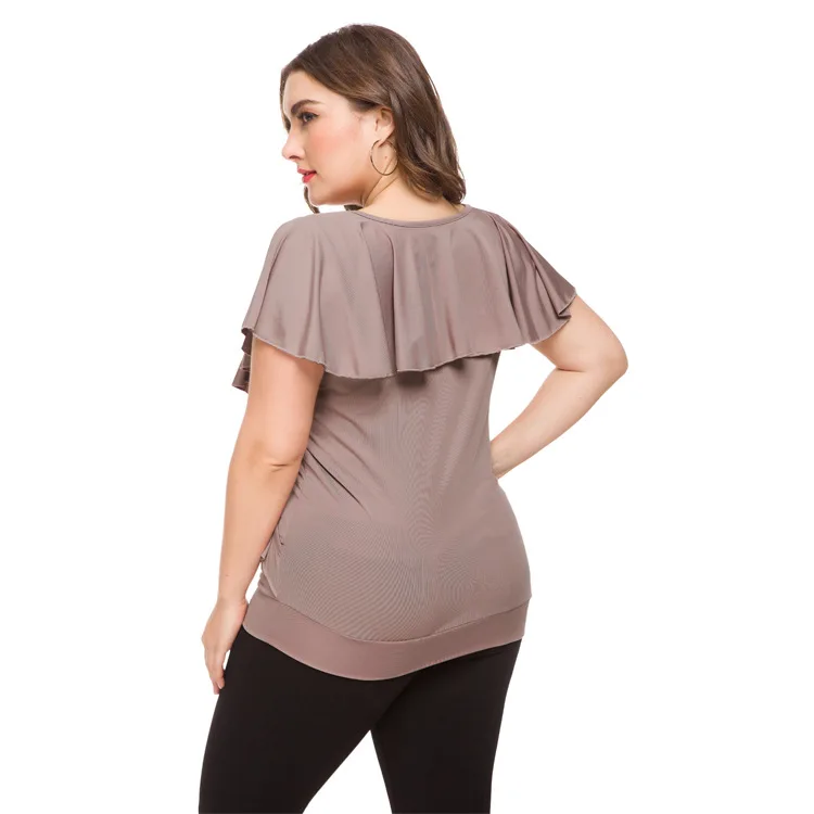 Женский летний топ с оборками и V-образным вырезом | Женская одежда