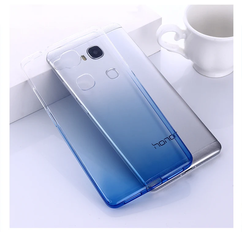 Мягкий силиконовый чехол с градиентом для Huawei GT3 /Huawei Honor 5C/Huawei 7 Lite 5 2&quot | Мобильные