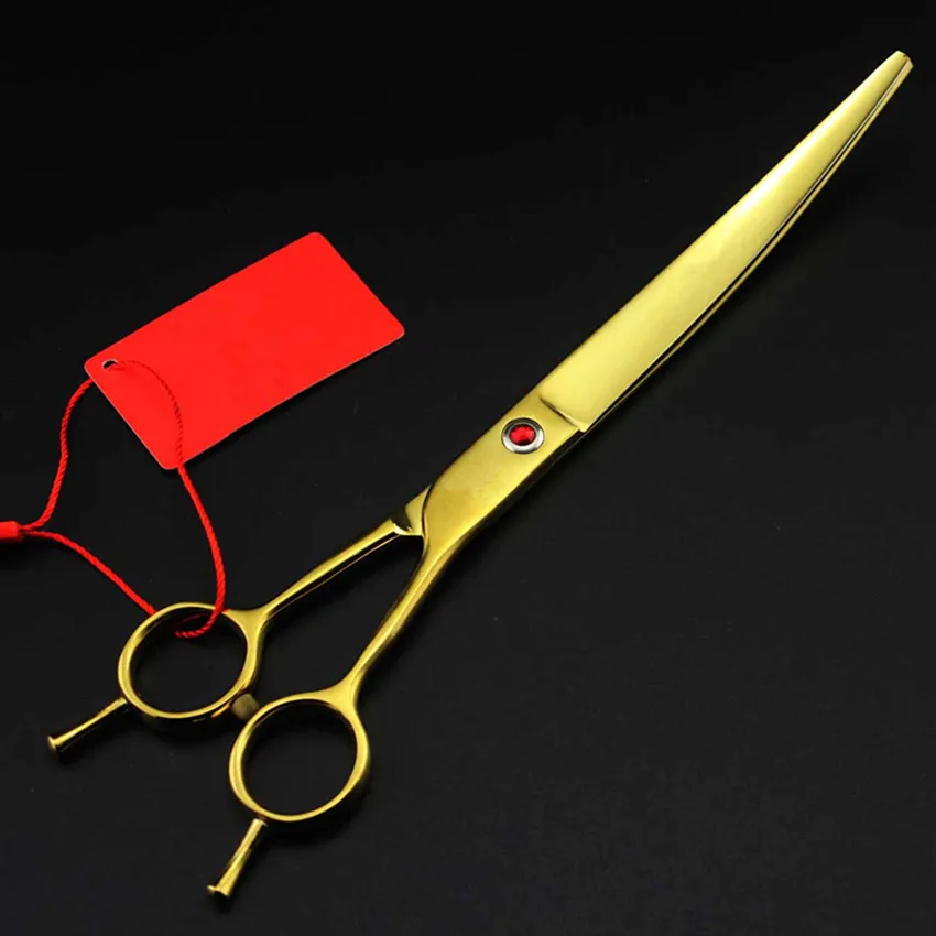 Профессиональные 4 комплекта 8 дюймов золотые ножницы для стрижки домашних