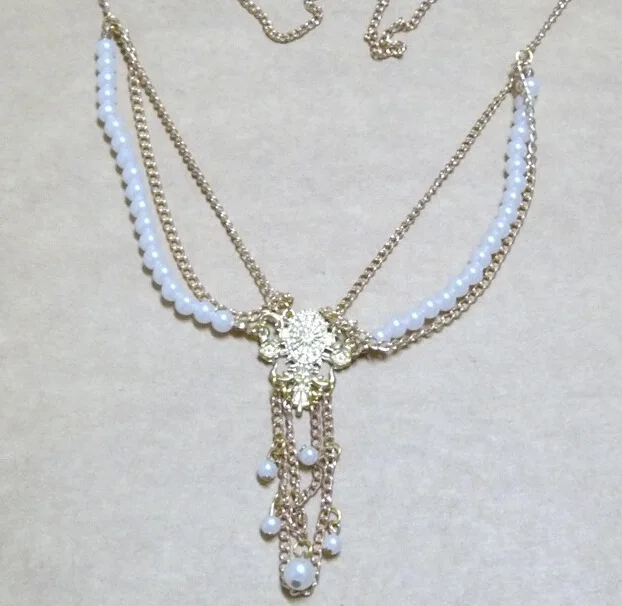 Популярные пляжные многослойные металлические золотистые украшения для волос с