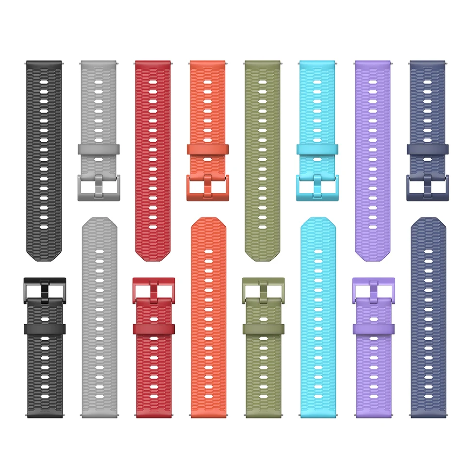 Спортивный силиконовый ремешок Mijobs для умных часов Xiaomi Huami Amazfit Bip Pace GTR 20 мм 22