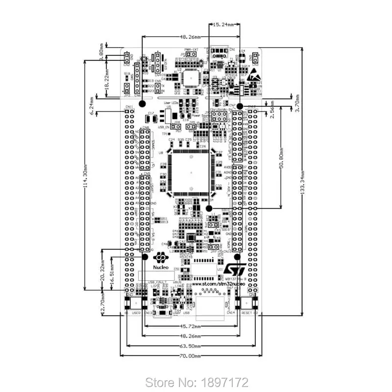 ST официальная демонстрационная плата NUCLEO F429ZI Nucleo 144 STM32F429ZIT6 для arduino|demo board|arduino