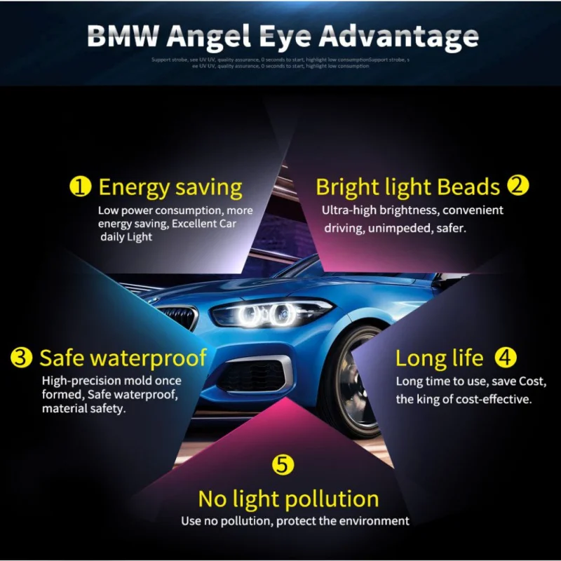 2 шт. 40 Вт Светодиодный H8 для BMW E60 E61 E63 E64 E70 X5 E71 X6 e82 e87 e89 Z4 E90 e91 e92 m3 фары супер фонари 5