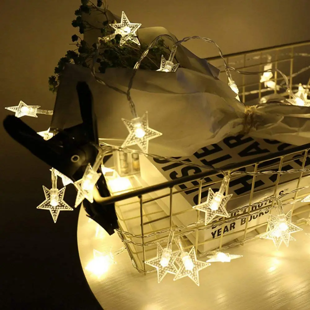 Star String Light 16Ft 50 LED Lighting Battery Powered Starry Fairy for Wedding Party Christmas Garden Paty | Освещение