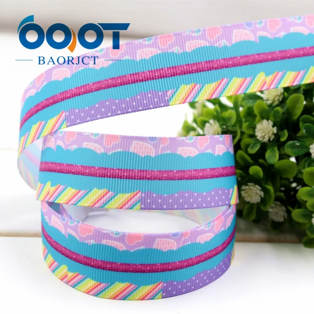 

OOOT BAORJCT 1722379 , 1'' 25MM cartoon Printed grosgrain ribbon, DIY handmadeHair accessories Material wedding gift wrap
