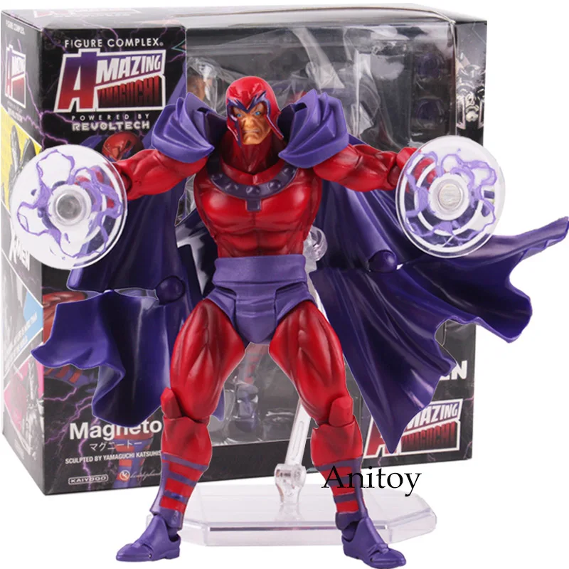 Magneto Boxed Marvel Comics X-Для мужчин Мстители Магнето серии № 006 ПВХ X Для мужчин Amazing Ямагучи статуэтки коллекционные модели игрушки - Цвет: Magneto Boxed
