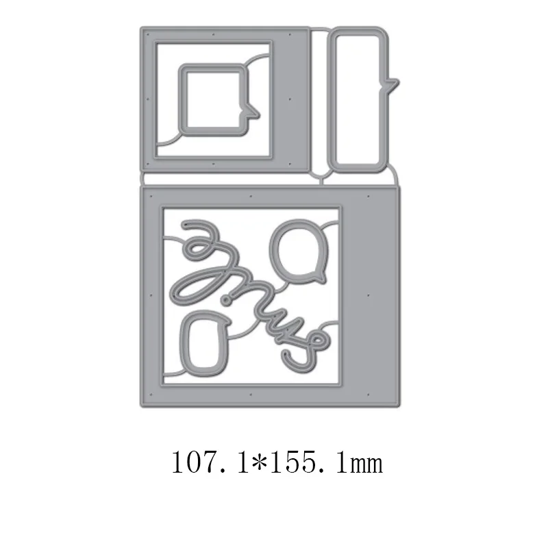 Смайл рамка квадратной формы для резки металла трафарет альбом скрапбукинга