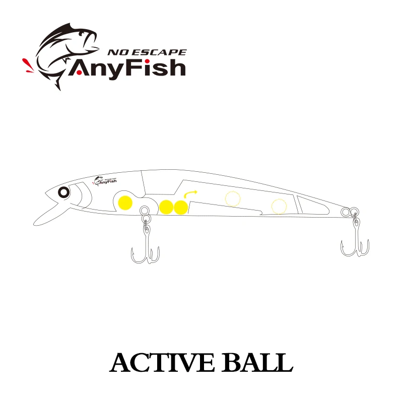 Рыболовная приманка ANYFISH RV MINNOW 95F 9 5 см 8 2 г жесткая с рыболовными крючками