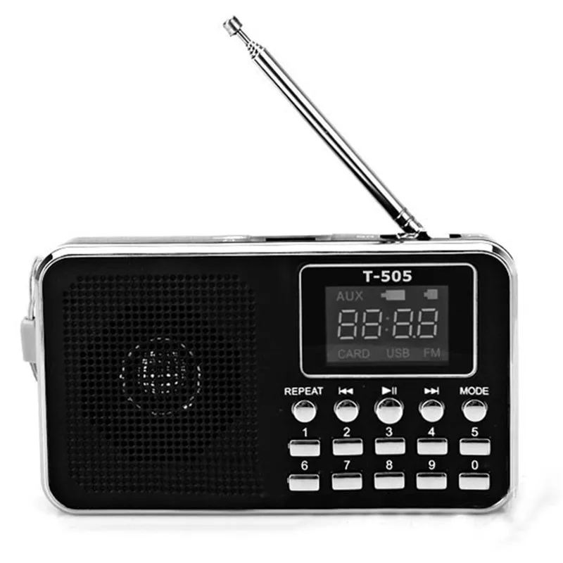 Мини Портативный FM радио Поддержка TF карта цифровой динамик с светодиодный экран