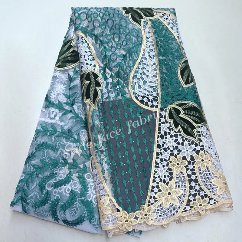 Французская Кружевная Ткань 5 ярдов бархат с бусины из камня для женщин Роскошные