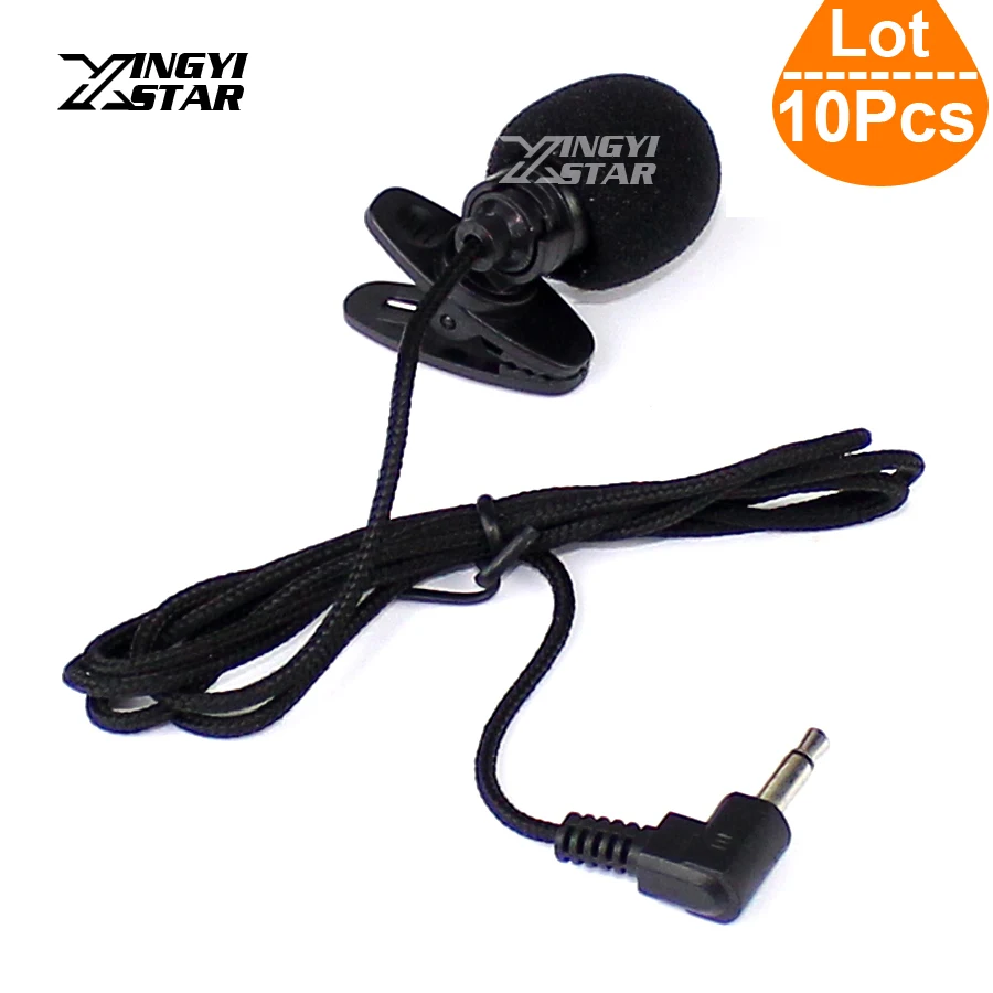 10 шт. зажим для галстука на лацкане микрофон Lavalier разъем 3 5 мм Мегафона