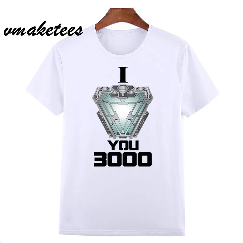 Мужская футболка мстители Железный человек Старк I Love You 3000 раз U три тысячи HCP4574 |
