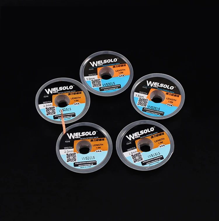 WELSOLO 5 шт./партия WS1515//2515/3015/3515 мощный фитиль для пайки аксессуар для удаления припоя