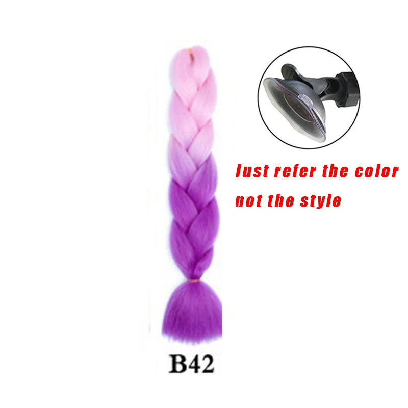 B42 pink and purple Новое поступление шлем Плетеный мотоциклетный Женский шлем косички 2" с закручивающейся присоской двойная косичка конский хвост косички для шлема - Цвет: B42 pink and purple