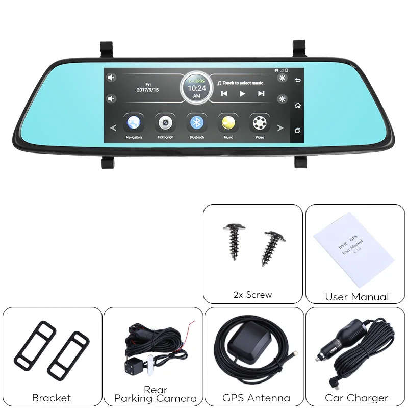 

Smart 3G 1080p Android Car DVR GPS support Google play 1080p Front Camera, Rear-View Parking Camera, Parking Monitor