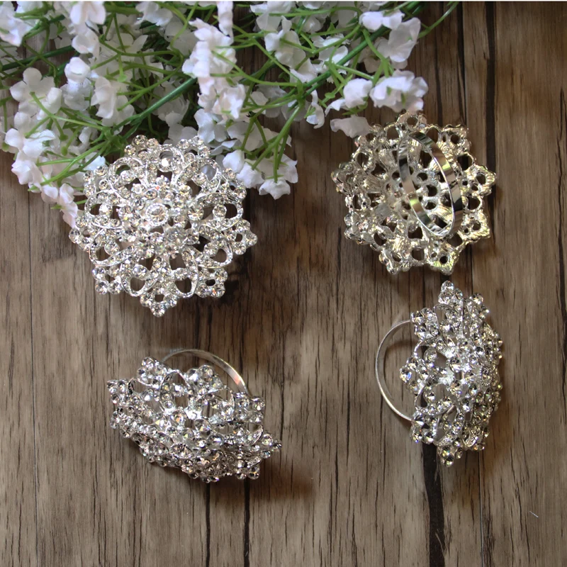 Быстрая доставка 20 шт./лот кольцо для салфеток со стразами держатель свадебное