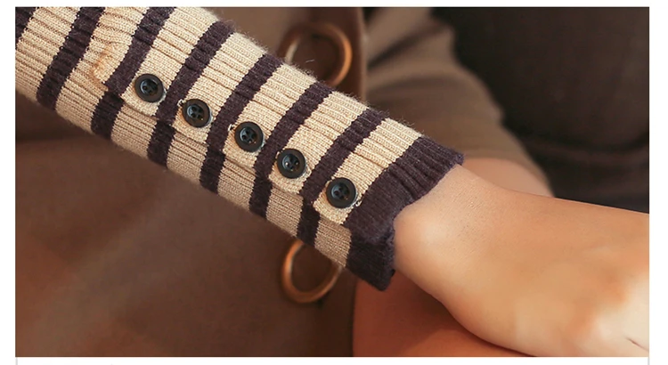 

Turtleneck Sweater women autumn long sleeve women sweater pullover sueter mujer invierno 2021 striped knitted sweater 5124 50
