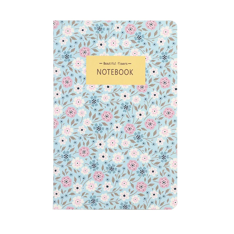 Cute Flower Floral Design Colorful Japanese Stationery A5 Notebook 32 Sheets Notepad Soft Copybook Story Diary School Supplies | Канцтовары